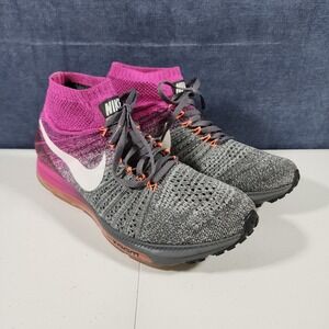 Nike Zoom All Out Flyknit Womens Size 10 845361-004 Gray Running Shoes Sneakers
